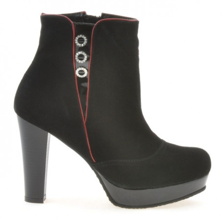 Women boots 1138 black antilopa combined