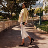 Women stylish, elegant shoes 1361 black velour lifestyle