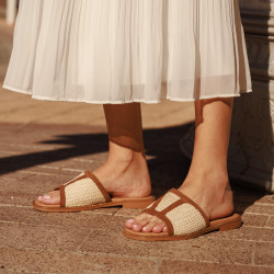 Women sandals 5128 beige combined lifestyle