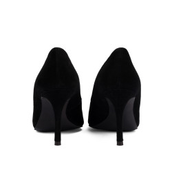 Women stylish, elegant shoes 1363 black velour