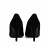 Women stylish, elegant shoes 1363 black velour