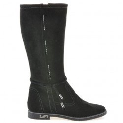 Women knee boots 3276 black velour