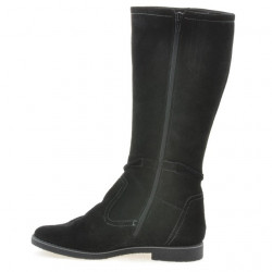Women knee boots 3276 black velour