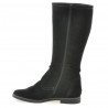 Women knee boots 3276 black velour