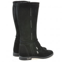 Women knee boots 3276 black velour