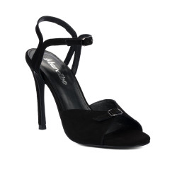 Women sandals 1365 black velour