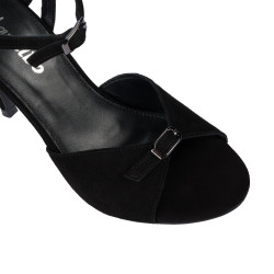Women sandals 1365 black velour