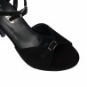 Women sandals 1365 black velour