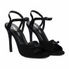 Women sandals 1365 black velour