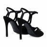 Women sandals 1365 black velour