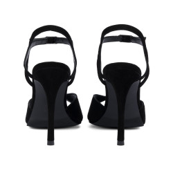 Women sandals 1365 black velour
