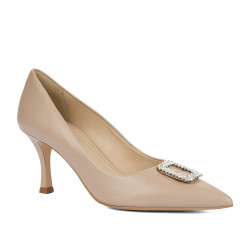 Women stylish, elegant shoes 1318 beige