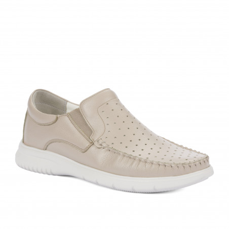 Men loafers, moccasins 9002 beige