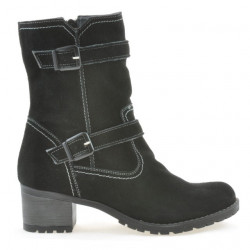 Women boots 3278 black velour