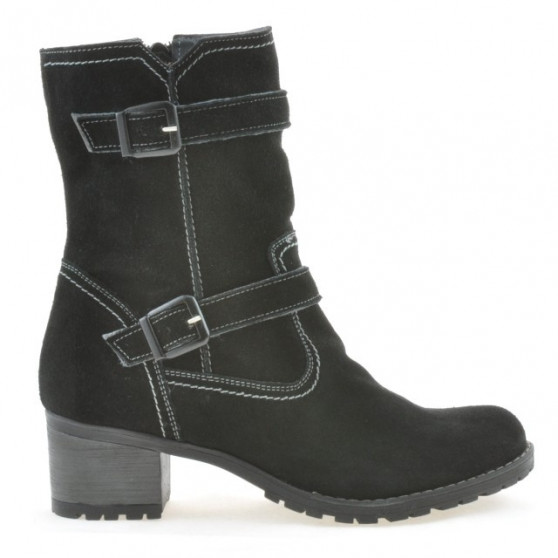 Women boots 3278 black velour