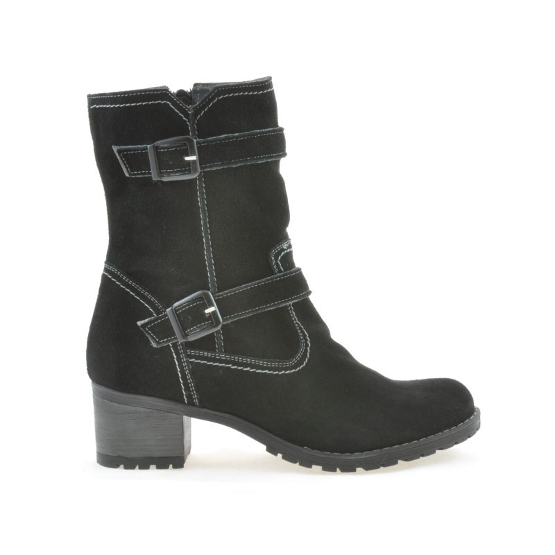 Women boots 3278 black velour