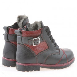 Small children boots 21c black+grena