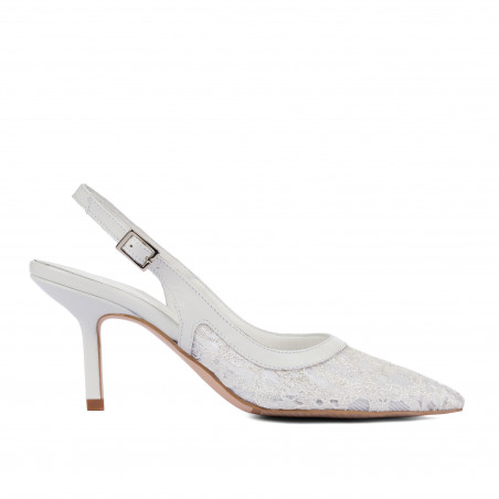 Women sandals 1368 white combined