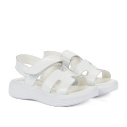 Children sandals 2500 patent white