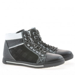 Men boots 467 black+white