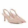 Women sandals 1368 beige combined