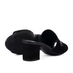 Women sandals 1367 black velour