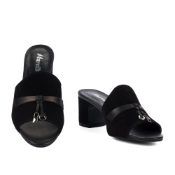 Women sandals 1367 black velour