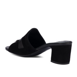 Women sandals 1367 black velour