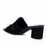 Women sandals 1367 black velour
