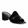 Women sandals 1367 black velour