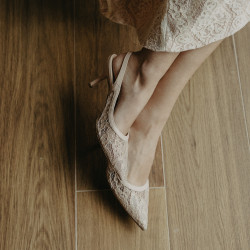 Women sandals 1368 beige combined