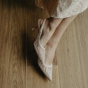 Women sandals 1368 beige combined