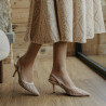 Women sandals 1368 beige combined