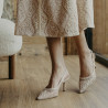 Women sandals 1368 beige combined