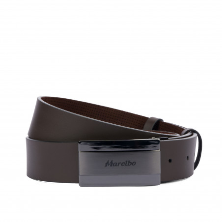 Men belt 52b dark brown