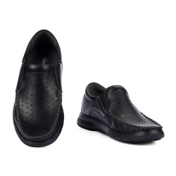 Men loafers, moccasins 9002 black