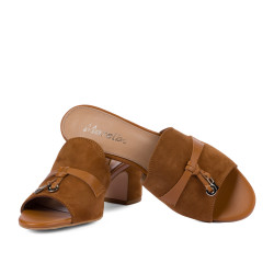 Women sandals 1367 camel velour