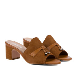 Women sandals 1367 camel velour