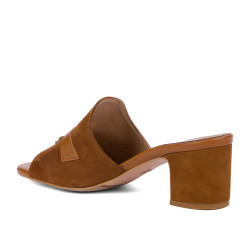 Women sandals 1367 camel velour