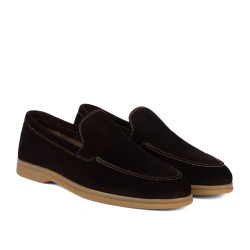 Men loafers, moccasins 980 velour cacao