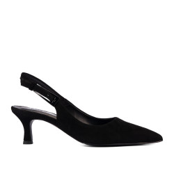Women sandals 1338 black velour