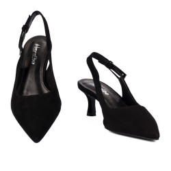Women sandals 1338 black velour