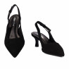 Women sandals 1338 black velour