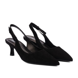Women sandals 1338 black velour