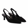 Women sandals 1338 black velour