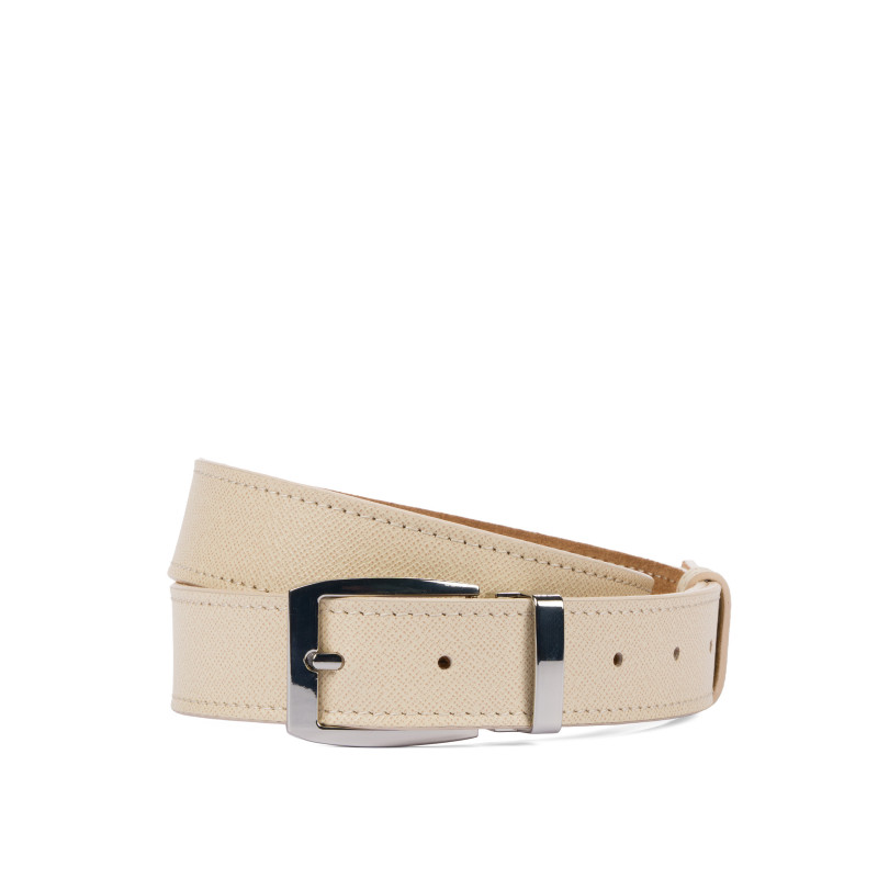 Women belt 27mc beige safiano