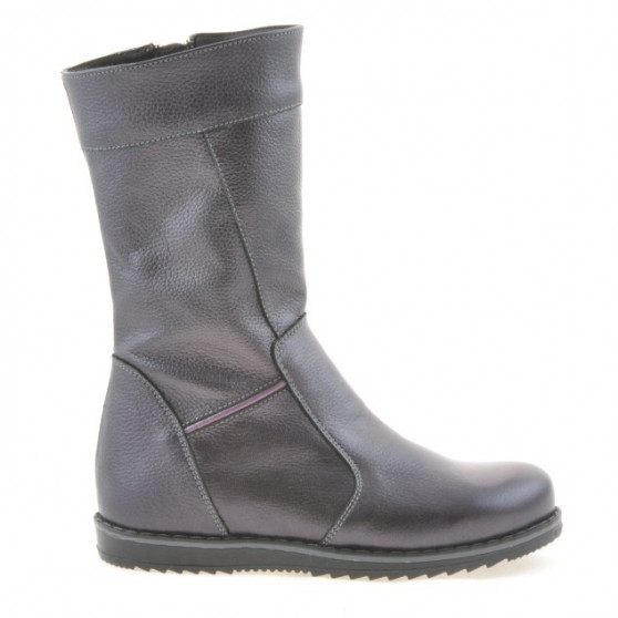 Children knee boots 3212 purple pearl