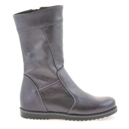 Children knee boots 3212 purple pearl