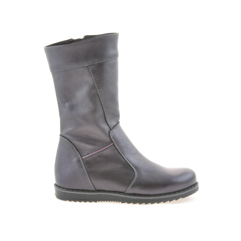 Children knee boots 3212 purple pearl