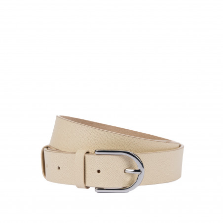 Women belt 43-1m beige safiano